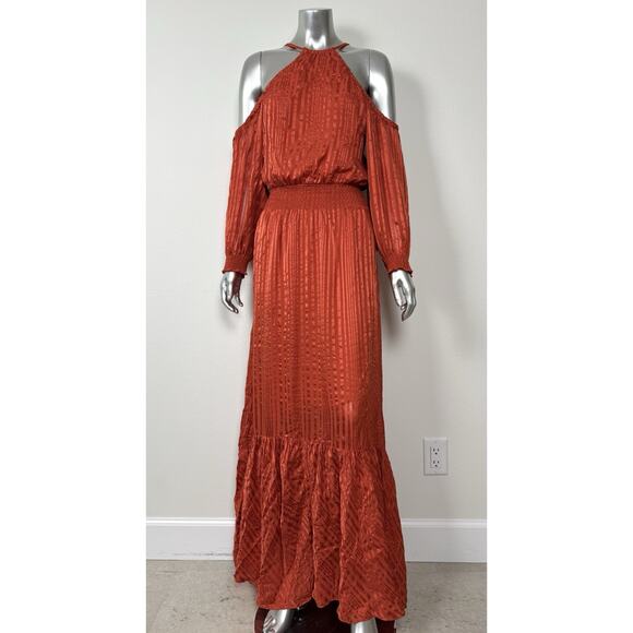 Calypso St Barth Silk Maxi Dress Flowy Party Orange $596 - Picture 2 of 15